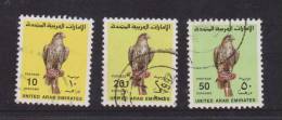 United Arab Emirates 1990 Bird Falcon Definitives - 10 20 & 50 Dirhams High Values FU - United Arab Emirates (General)