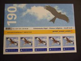 SWITZERLAND 2009   DOMESTIC BIRD  BOOKLET OF 50   MNH **  (10521-6400/015) - Libretti