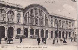 Torino - Facciata Della Stazione Di Porta Nuova, 1908, Animé, Tram - Other Monuments & Buildings