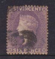 St Vincent 1888 QV 6d Violet Attractive U , Thinned - St.Vincent (...-1979)