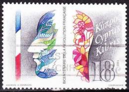 CYPRUS 1989 Bicentenairy Of The French Revolution 18 Cents Vl. 546 - Oblitérés