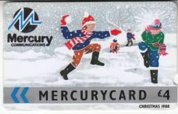 MERCURY - MER9 - Christmas 1988 - [ 4] Mercury Communications & Paytelco