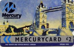 MERCURY - MER12 -  London Tower Bridge - Mercury Communications & Paytelco