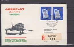 Premier Vol /First Flight / Erstflug /  Genève - Moscou , Soviet Airlines - Premiers Vols