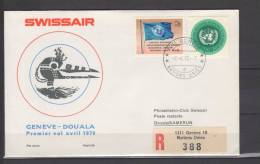 Premier Vol /First Flight / Erstflug /  Genève - Douala  , Swissair - Erst- U. Sonderflugbriefe