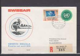 Premier Vol /First Flight / Erstflug /  Genève - Douala  , Swissair - Erst- U. Sonderflugbriefe