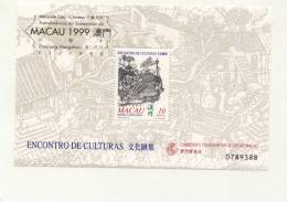 Mint S/S Meeting Of Cultures 1999  From Macao - Unused Stamps
