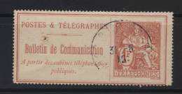 Timbres Téléphone Ob N° 29 - 1F Rouge - Telegraphie Und Telefon