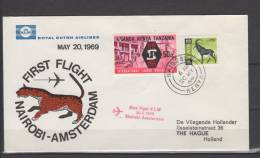 Premier Vol /First Flight / Erstflug -   Nairobi  - Amsterdam  , KLM - Airmail