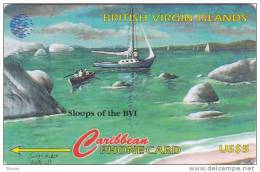 Britsh Virgin Islands, BVI-218A, Sloops, Ship, 218CVVA, 2 Scans. - Isole Vergini