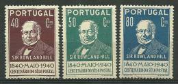 Portugal #602/4 Sir Rowland Hill Mint - L3257 - Unused Stamps