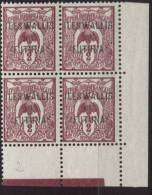 WALLIS Et FUTUNA 1920 Poste Yvert N° 2  En Bloc De 4 Coin De Feuille  Neuf Sans Charniere - Nuevos