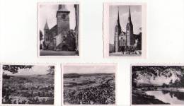 Lot De 5 Petites Cartes Photographies - DIEKIRCH (Luxembourg) - église, Panorama, .... - Diekirch