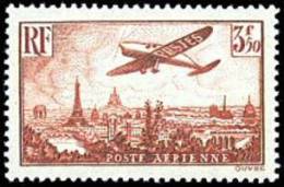 France - N° PA  13 * Poste Aérienne - Avion Survolant Paris Le 3f.250 Brun-jaune - 1927-1959 Ungebraucht