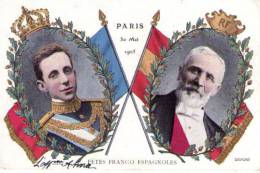 Cartolina Festa Franco Spagnola/Fêtes Franco Espagnoles Paris 1905 - Sonstige & Ohne Zuordnung