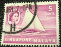 Singapore 1955 Lombok Sloop 5c - Used - Singapour (...-1959)