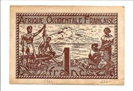 AFRIQUE OCCIDENTALE FRANCAISE BILLET 1 FRANC ILLUSTRÉ PÉCHEURS SÉPIA (1944) - Autres - Afrique