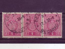 PORTO-COAT OF ARMS-1 DIN-3 IN A ROW-TYPE II-POSTMARK-BELGRADE-SERBIA-YUGOSLAVIA-1931 - Postage Due