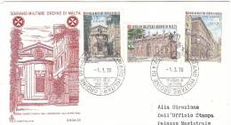 SMOM 1976 FDC SEDI DELL'ORDINE ROMA - Malta (la Orden De)