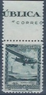 ESNE38-L1578TAER.Espagne .Spain.AVION  EN VUELO.1939.(Ed N.E.38**) VARIEDAD  BORDE DE HOJA.sin Charnela.LUJO - Unused Stamps