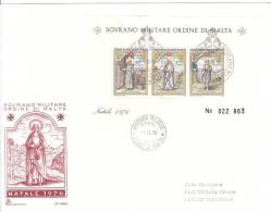 SMOM 1976 FDC BF NATALE SANTI E BEATI - Malta (la Orden De)