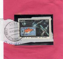 CUBA 1987 INTERCOSMOS 20TH ANNIVERSARY USED - Oblitérés