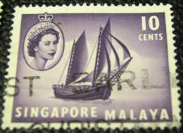 Singapore 1955 Timber Tongkong 10c - Used - Singapour (...-1959)