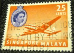 Singapore 1955 Argonaut Aircraft 25c - Used - Singapore (...-1959)