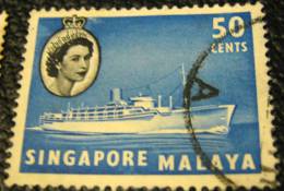 Singapore 1955 MS Chusan 50c - Used - Singapur (...-1959)