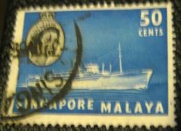 Singapore 1955 MS Chusan 50c - Used - Singapour (...-1959)