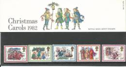 1982 Christmas Carols Set Of 5 Presentation Pack As Issued 17th November 1982 Great Value - Presentation Packs