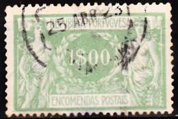 PORTUGAL (ENCOMENDAS POSTAIS) - 1920-1922,   Comércio E Indústria. Pap. Lustrado  1$00   (o)  MUNDIFIL   Nº 12b - Used Stamps