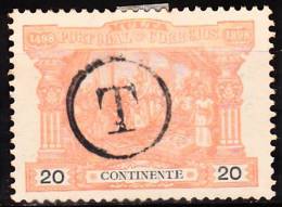 PORTUGAL (PORTEADO) - 1898  4.º Centenário Da Descoberta Do Caminho Marítimo Para A Índia.  20 R.  (o) MUNDIFIL  Nº 3 - Oblitérés
