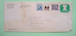 USA 1975 Stamped Enveloppe From Madison To England UK - Bell - Eagle - Washington - Francis Parkman - Historian - Storia Postale