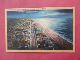 Virginia > A Night Aerial View  Virginia Beach   1954 Cancel Stamp Fell Off --------------        -------- ---ref 830 - Virginia Beach