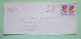 USA 1986 Cover Houston To Denmark - LOVE - Lettres & Documents