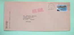 USA 1987 Cover Anaheim To Denmark - Plane Transpacific Airmail - Cartas & Documentos