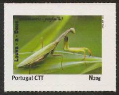 Portugal Timbre Personnalisé Mante Religieuse Prie Dieu Insecte 2011 ** Personalized Stamp Praying Mantis Insect 2011 ** - Ongebruikt