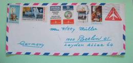 USA 1970 Aerogramme Santa Monica To Germany - Space - Christmas - Plane - Military Honour - Ship - Label - Other & Unclassified