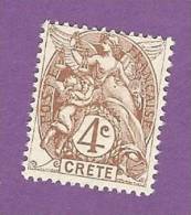 COLONIES FRANCAISES CRETE TIMBRE N° 4 OBLITERE - Other & Unclassified