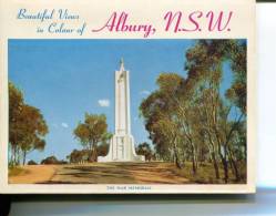 (01) Postcard View Folder - Depliant De Carte Postale - NSW - Albury War Memorial - Albury