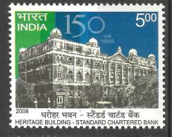 INDIA, 2008, 150th Anniversary Of Standard Chartered Bank, In India, Dharohar Building, MNH, (**) - Unused Stamps