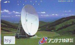 Télécarte Japon  SATELLITE (399) ESPACE * TERRESTRE * MAPPEMONDE * TELEFONKARTE *  Phonecard JAPAN * GLOBE * - Spazio