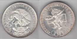 ****  MEXIQUE - MEXICO - 25 PESOS 1968 JUEGOS DE LA XIX OLIMPIADA MEXICO - ARGENT - SILVER **** EN ACHAT IMMEDIAT !!! - Mexico