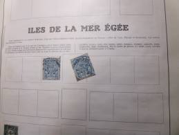 COLLECTION PLANCHES TIMBRES IRLANDE +  ILES DE LA MER EGEE  DEBUT 1920 VOIR PHOTOS - Aegean (Rodi)