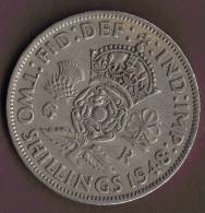 GB 2 SHILLINGS 1948 - J. 1 Florin / 2 Schillings