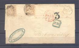 1868.- BARCELONA A BROWNSVILLE (USA) - Briefe U. Dokumente