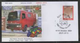 INDIA  2013  Mail Motor Service  Ahmedabad  Special Cover #  45035  Indien Inde - LKW