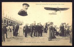 CPA  ANCIENNE- FRANCE- AVIATION- SEMAINE D'AVIATION DE LYON- AVIATEUR MOLON GROS PLAN- TRES BELLE ANIMATION- - Meetings