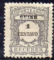 PORTUGUESE GUINEA 1921 Postage Due 1c. - Grey   MH - Portugiesisch-Guinea